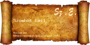 Szombat Emil névjegykártya
